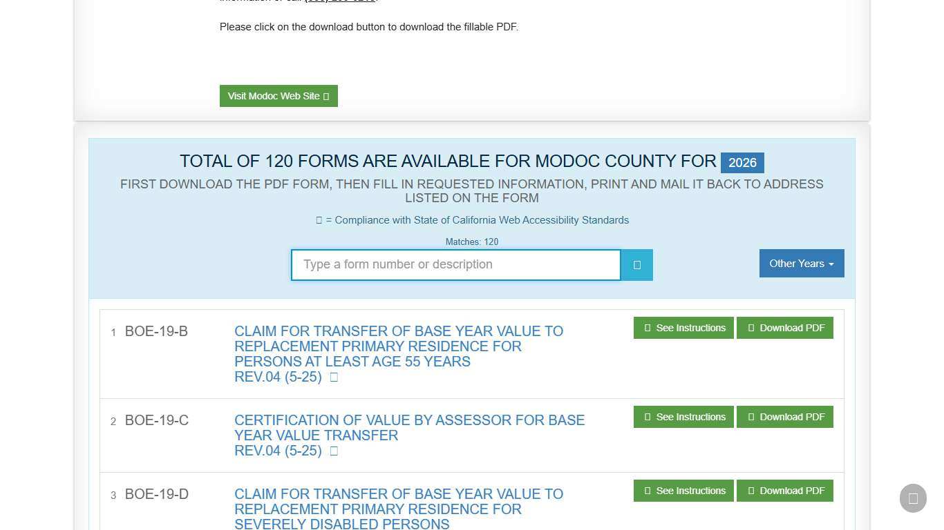 CAA e-Forms Service Center - modoc