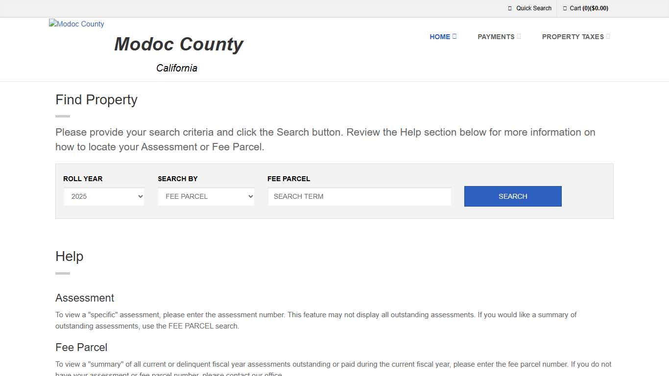 Search Page Modoc County MBC