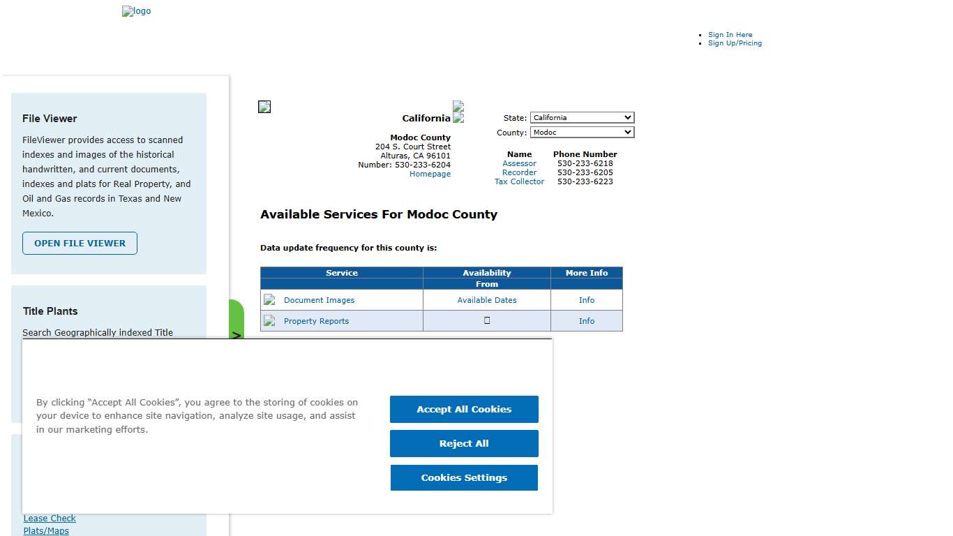 Search Modoc County Public Property Records Online CourthouseDirect.com