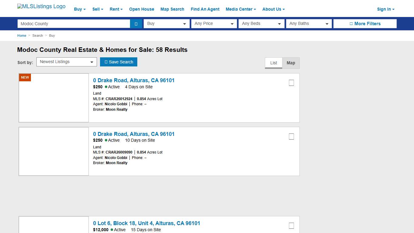 Modoc County Real Estate & Homes for Sale MLSListings